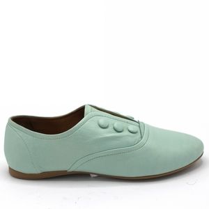 Miz mooz kaia sage/seafoam green leather Oxford flats